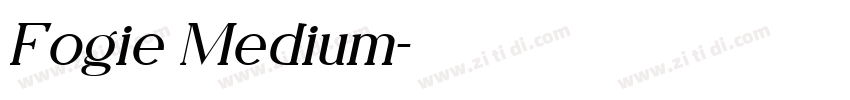 Fogie Medium字体转换